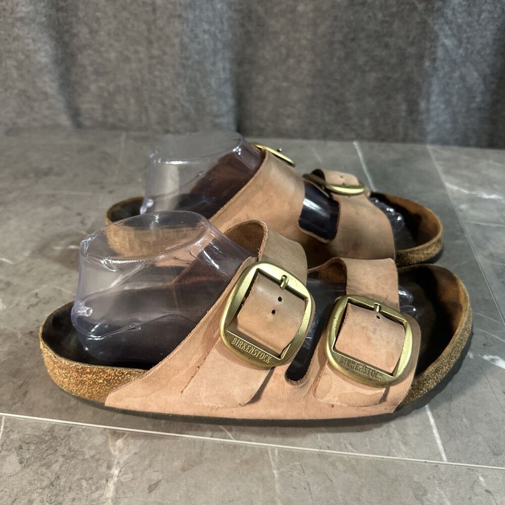 Birkenstock Arizona Big Buckle Pink Nude Leather Sandals Women’s EU 41 US 10 B1